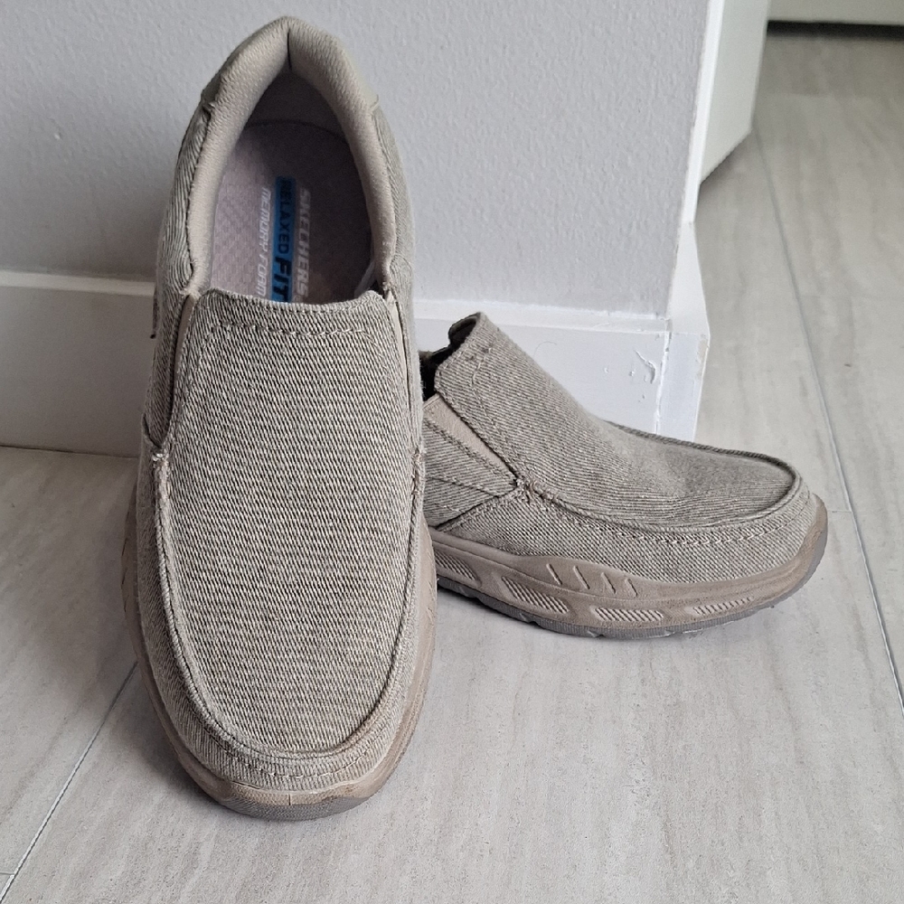 Skechers Men's Casual Slip-On Shoes - Taupe Size 9.5